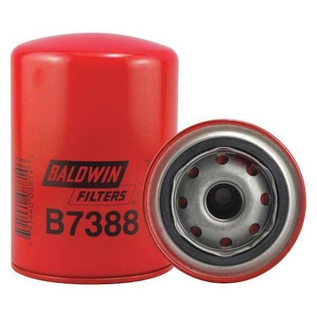 Baldwin Filters Oil Fltr, Spin-On, 5-3/8"x3-11/16"x5-3/8" B7388