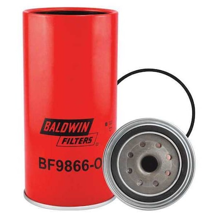 BALDWIN FILTERS Fuel/Water Separator, 8-11/16x4-3/8 In BF9866-O