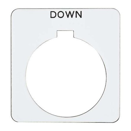 Schneider Electric Legend Plate, Square, Down, White 9001KN210WP