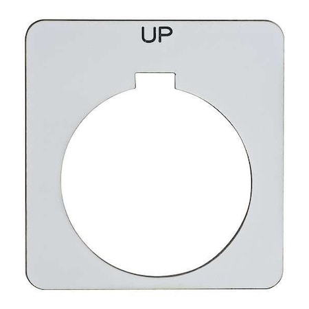 Schneider Electric Legend Plate, Square, Up, White 9001KN211WP