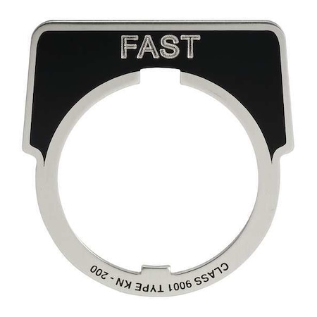 Schneider Electric Legend Plate, Half Round, Fast, Black 9001KN212