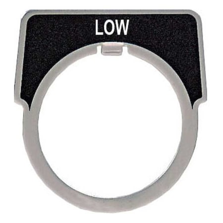 Schneider Electric Legend Plate, Half Round, Low, White/Black 9001KN215
