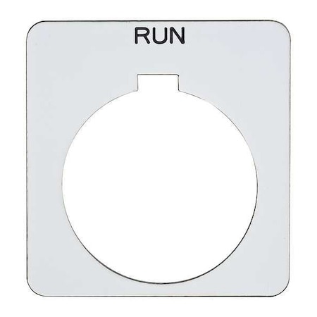 Schneider Electric Legend Plate, Square, Run, White 9001KN224WP