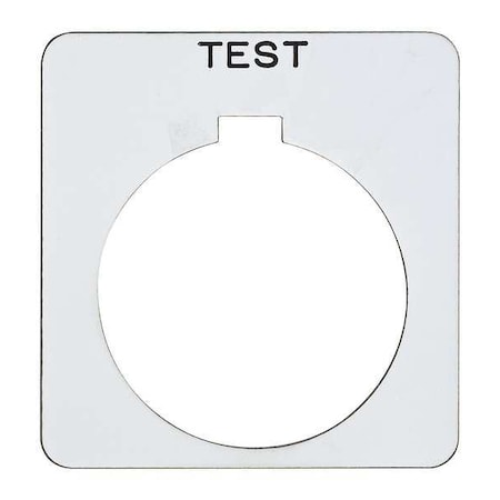 Schneider Electric Legend Plate, Square, Test, White 9001KN226WP