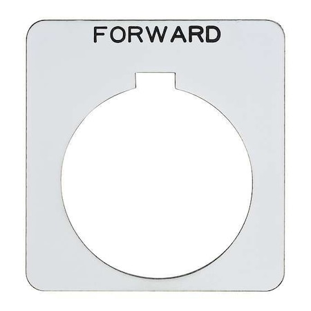 Schneider Electric Legend Plate, Square, Forward, White 9001KN206WP
