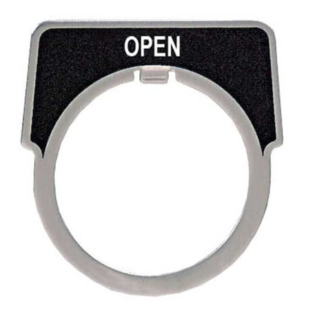 Schneider Electric Legend Plate, Half Round, Open, White/Black 9001KN209