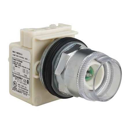 Schneider Electric Push Button Operator, Flush, Momentary Action, Not Applicable Release, Illuminated, Not Applicable 9001K1L38LG