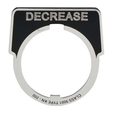 Schneider Electric Legend Plate, Half Round, Decrease, Black 9001KN228