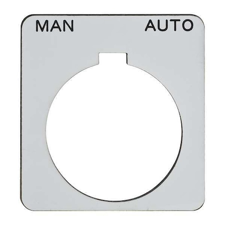 Schneider Electric Legend Plate, Square, Man.-Auto., White 9001KN243WP