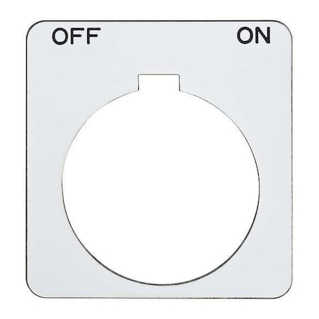 Schneider Electric Legend Plate, Square, Off-On, White 9001KN244WP