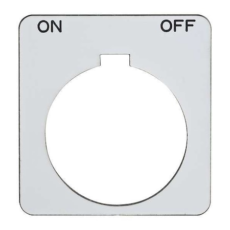 Schneider Electric Legend Plate, Square, On-Off, White 9001KN245WP