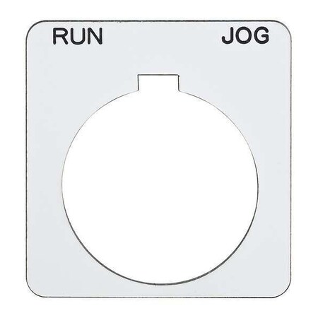 Schneider Electric Legend Plate, Square, Run-Jog, White 9001KN248WP