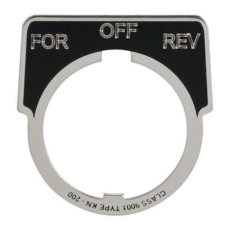 Schneider Electric Legend Plate, For.-Off-Rev., Black 9001KN259