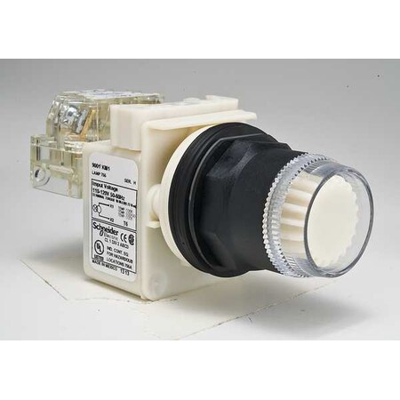 Schneider Electric Illuminated Push Button, 30 mm, 1NO/1NC, White 9001SK1L1WH13