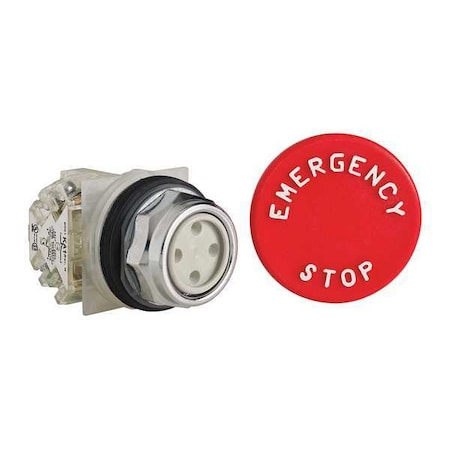 Schneider Electric Non-Illuminated Push Button, 30 mm, 1NO/1NC, Red 9001KR5R05H13