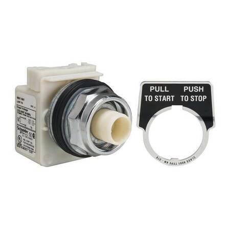 Schneider Electric Illuminated Push Button Operator, 30 mm, No Cap 9001KR9P7