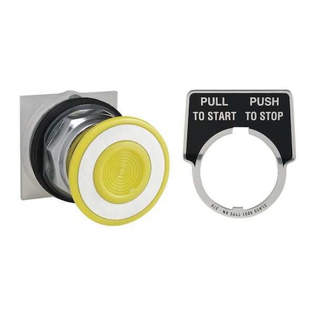 Schneider Electric Push Button operator, 30 mm, Yellow 9001KR9Y