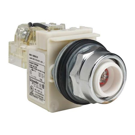 Schneider Electric Push to Test Pilot Light, Red, LED 9001KT38LR