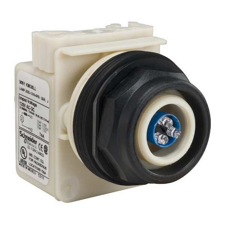 Schneider Electric Pilot Light, LED, Blue, 120VAC/DC 9001SKP38LL