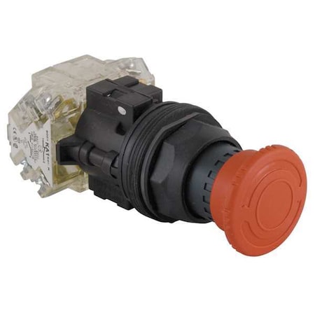Schneider Electric Mushroom Head Push Button, 30 mm, 2NO/2NC, Red 9001SKR16H2