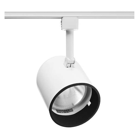 Juno Lighting Track Light Head, Cylinder, Wht/Blk, 4.5in R502 BLB WH