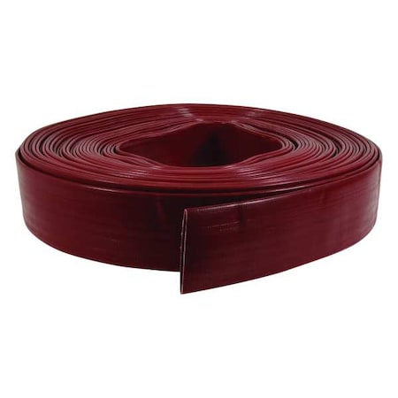 Zoro Select 1-1/2" ID x 300 ft PVC Water Discharge Hose 150 PSI RD DPK150-300-G