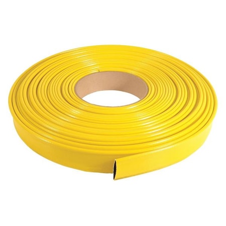 Zoro Select 1-1/2" ID x 300 ft PVC Water Discharge Hose 200 PSI YL DPZ150-300-G