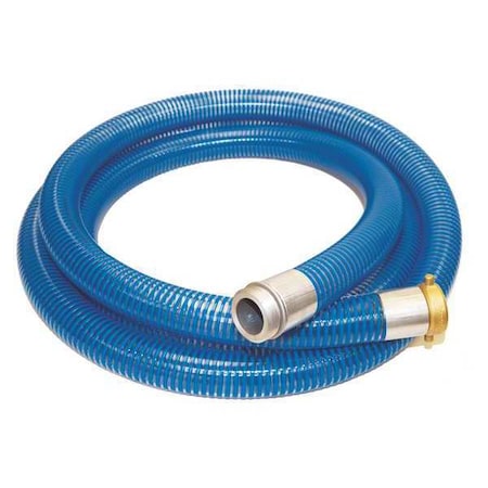 Kuriyama 2" ID x 20 ft PVC Water Suction Hose Clear/BL 45DU72