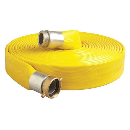 Zoro Select 6" ID x 50 ft PVC Water Discharge Hose 150 PSI YL DPZ600-50MF-G