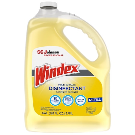 Windex Liquid Glass and Surface Cleaner, 1 gal., Yellow