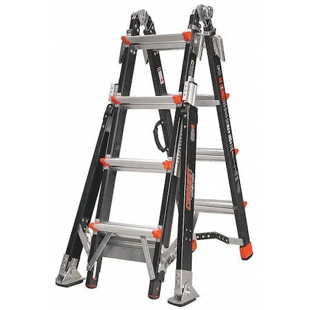 Little Giant Ladders Multipurpose Ladder, 14 ft. 11", Fiberglass, 300 lb. Load Capacity 15144-251
