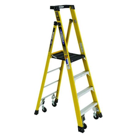 Werner 7 ft Fiberglass Podium Stepladder, 375 lb Capacity PD7304-4C