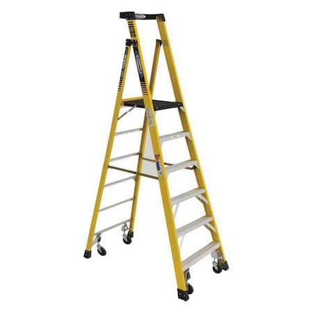 Werner 9 ft Fiberglass Podium Stepladder, 375 lb Capacity PD7306-4C