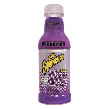 Sqwincher Sports Drink, 16 oz, Ready to Drink, Low Calorie, Grape, 12 PK 030500-GR