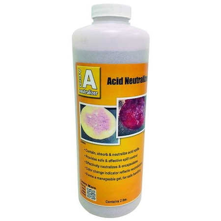 Zoro Select Acid Neutralizer, 1 qt, Bttl, Granular, PK10 ACID2-10