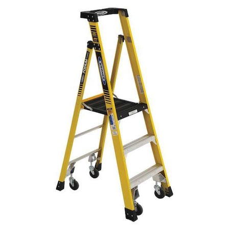 Werner 6 ft Fiberglass Podium Stepladder, 375 lb Capacity PD7303-4C