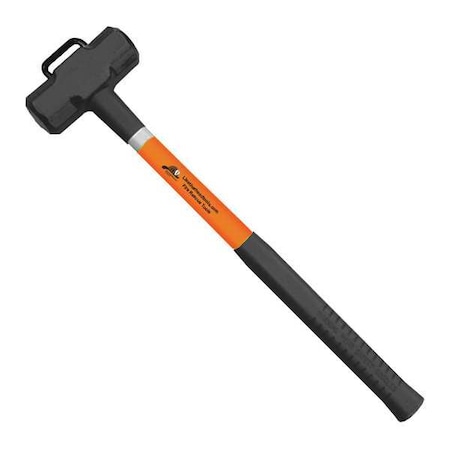 LEATHERHEAD TOOLS Sledge Hammer, 24" Orange Fiberglass Handle, 6 lb. Head SLO-6-24HM
