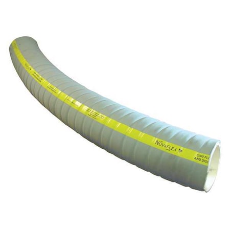 Novaflex 4" ID x 50 ft Rubber Food Hose 100 PSI GY 6200WG-400X50