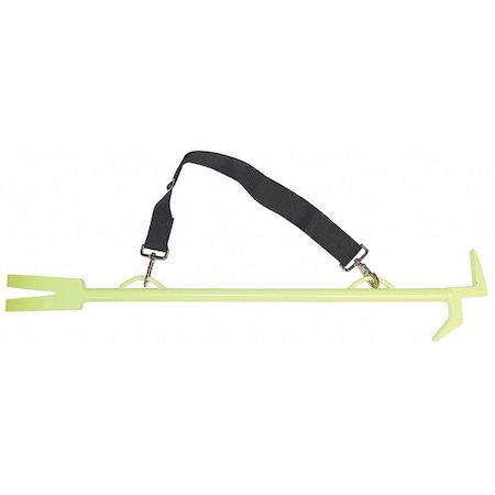 LEATHERHEAD TOOLS NY Claw, 3 ft. HiViz Lime, w/ NY Hook & Halligan Fork NYCL-3-S