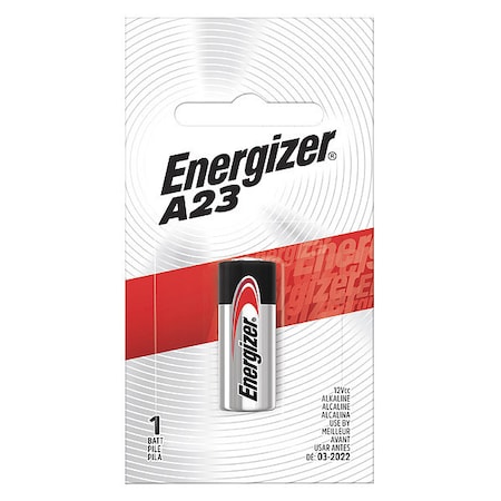 Energizer Alkaline Battery, A23 12V DC 1 PK A23BPZ