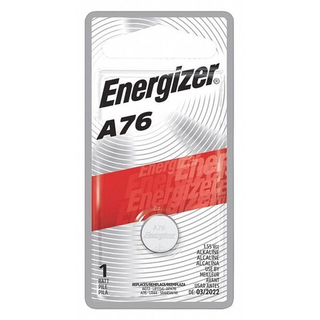 ENERGIZER Button Cell Battery, A76, 1.5V A76BPZ