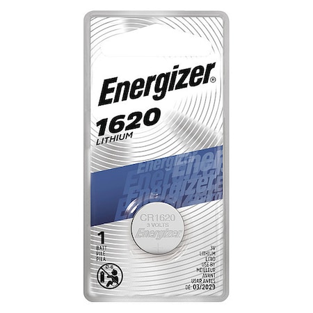 Energizer Energizer 1620 Lithium Coin Battery, 1 Pack - Lithium (Li) - 3V DC ECR1620BP