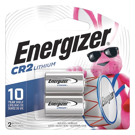Energizer Lithium Battery, CR2 3V DC 2 PK EL1CR2BP2