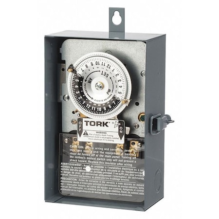 Nsi Tork Electromechanical Timer, 120VAC, DPST, 24hr 1103B-O
