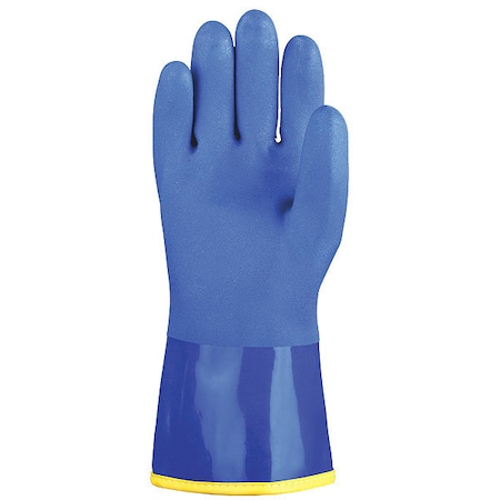 Ansell Solvex 23-202 Chemical Resistant Gloves, PVC, 12 in L, 79 mil, Blue, 9, 1 PR 23-202
