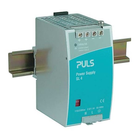 Puls DC Power Supply, 100/120V AC; 200/240V AC, 12/15V DC, 90 W, 6 A, DIN Rail ML100.102