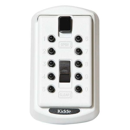Kidde Lock Box, White, Surface, PushButton, 2 Keys 1413