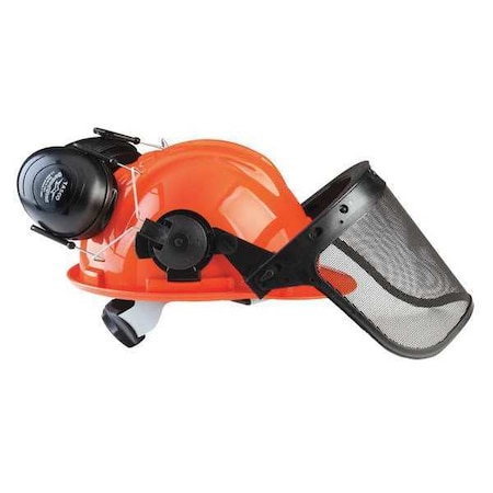 Tasco Hard Hat, Woodsman, Polyethylene, 6 Point Ratchet, Type 1, Class E, Orange 100-06030