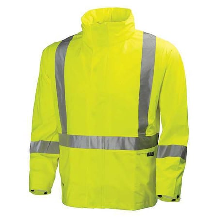 Helly Hansen Rain Jacket, Hi-Visibility Yellow, XL 70261_360-XL