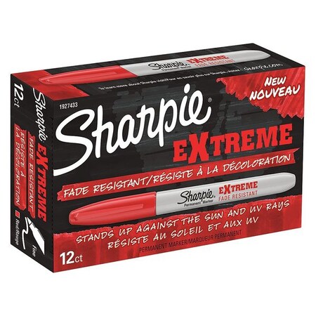 Sharpie Red Extreme Marker, Fine Tip, 12 PK 1927433